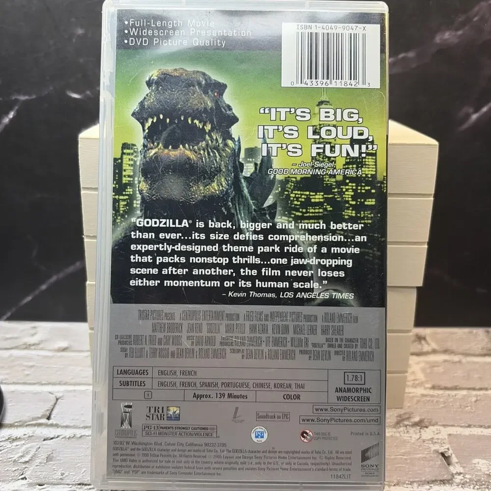Godzilla (Uni Media Disc, 1998) PSP PlayStation T&W CLEAN